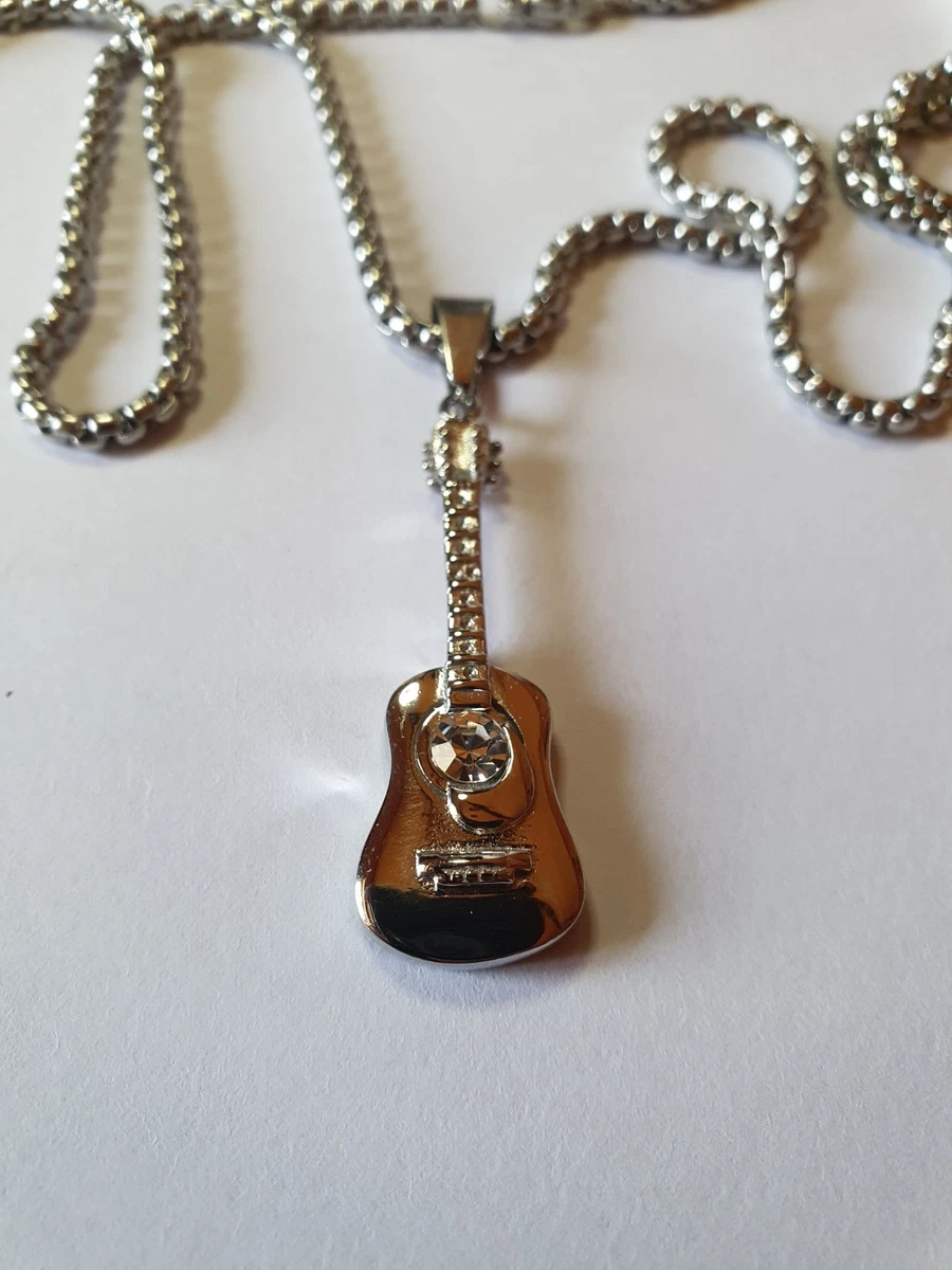 Collana con ciondolo a forma di charra musicale in acciaio Collana con ciondolo a forma di charra musicale in acciaio