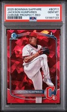 Jackson Humphries 2025 Bowman Chrome 1st BCP-11 Red Sapphire /5 PSA 10