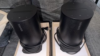 TWO Sonos Era 100 Smart Speakers w/ Alexa Bluetooth AirPlay 2 STEREO GOLD!