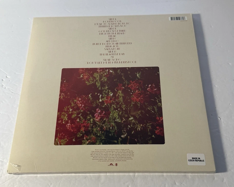 Lana Del Rey ~ Honeymoon  2LP New Polydor Records Translucent Red Vinyl Sealed Foto 2 de 4