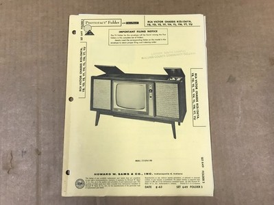 Vintage Photofact Folder 649-3 - RCA Victor TV Chassis - KCS-136YA