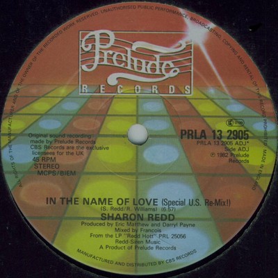 Sharon Redd - In The Name Of Love (Vinyl 12'' - 1982 - UK - Original)
