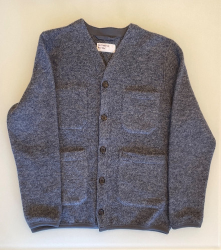 Universal Works Wool Fleece Cardigan - Small - Unused - Blue