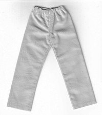 Homemade Doll Clothes-Light Gray Colored Pants fits Ken Doll P10