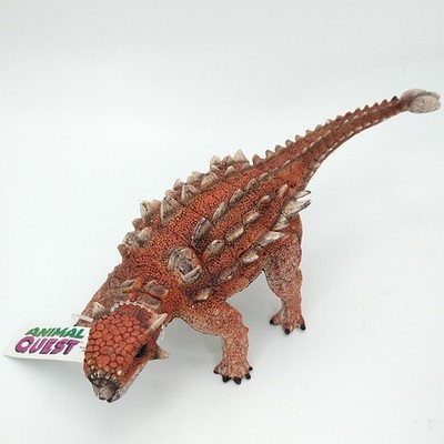 Ankylosaurus Dinosaur Figure Armored Spiked Dino Solid w/ Movable Jaw