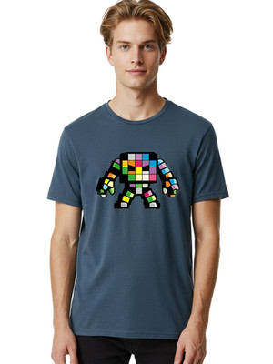 Pixel-Robot Mens Graphic Tee, 100% Cotton, Casual Summer Wear