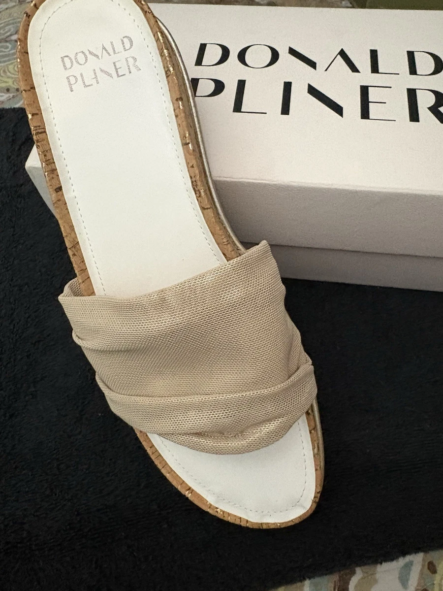 Donald J Pliner M 9/W 10.5-11 Woven Leather Platform Boho Chunky Slip on Sandals Donald J Pliner Slide Sandals for Women for sale | eBay main image 4