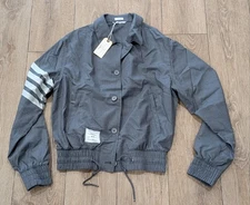 $1850 Mens Thom Browne 4 Bar Blouson Jacket Medium Gray 1 - Small