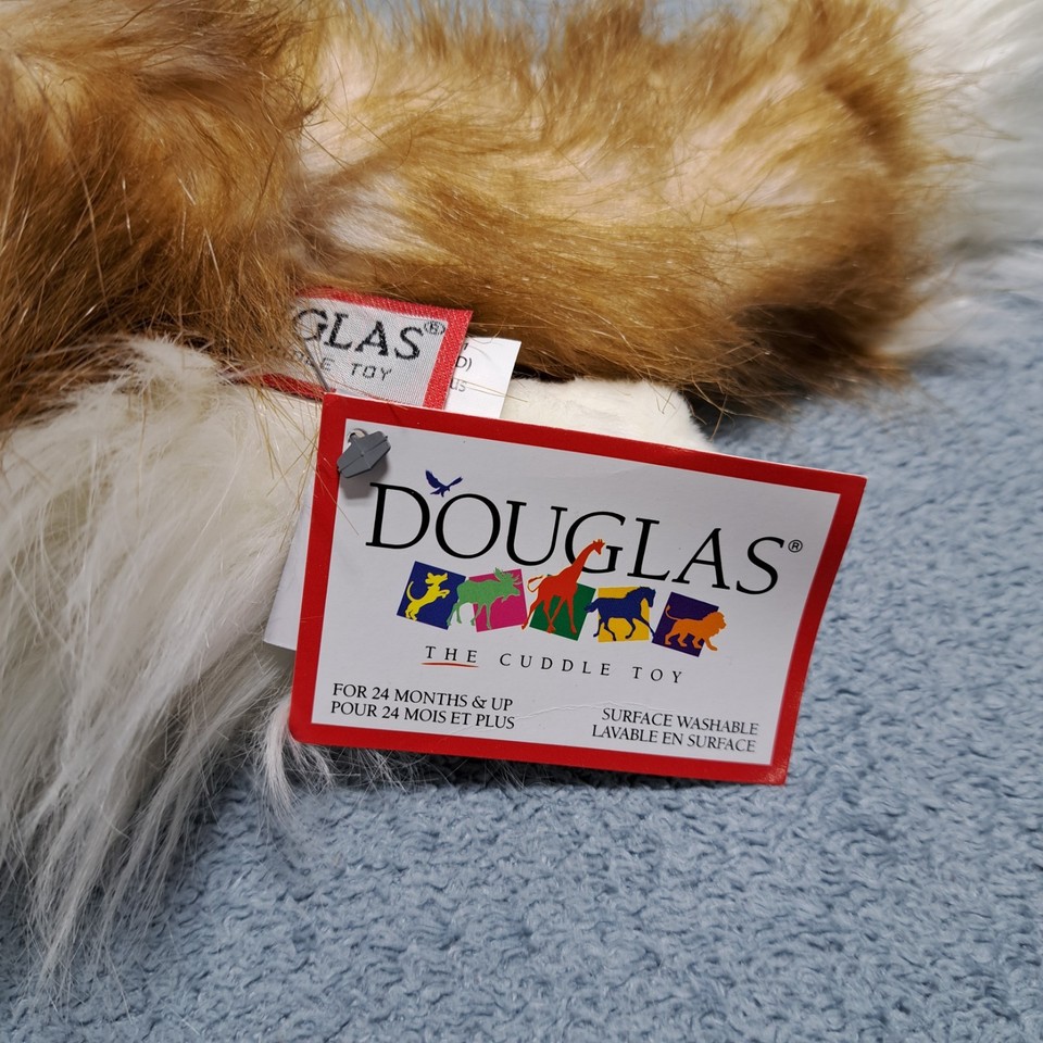 Bundle of 2 Douglas Stuffed Plush Toy Silky White Tiger Cub & Kiki ...