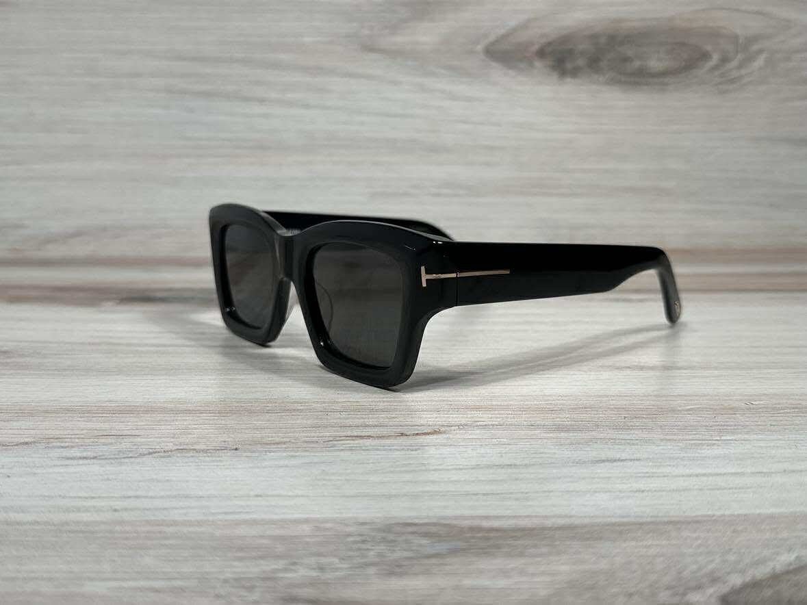 Tom Ford TF 1154 ILIAS Shiny Black Sunglasses With Gray Lens