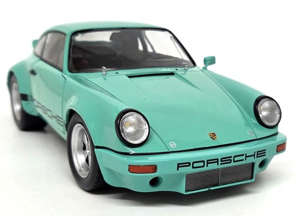Solido 1/18 Porsche 911 Iroc Mint Green 1974 Diecast Scale Model Car-image