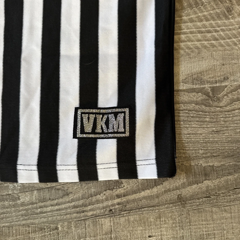 VKM Venus Knitting Mills Referee Official Jersey Shirt  Size XXL Black White - Image 2 of 4