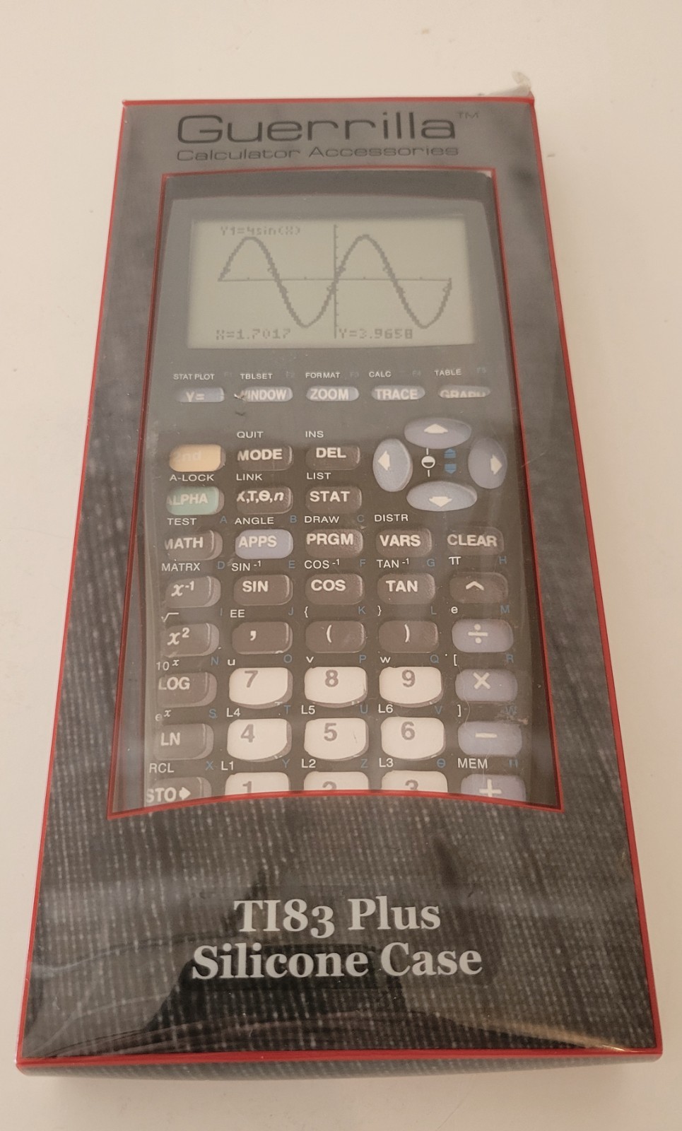 Guerrilla TI83 Plus Silicone Black Case TI Texas Instrument Graphing Calculator