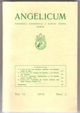 ANGELICUM - FASC 2, VOL 53 - 1976