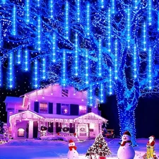 288 LED Meteor Shower Lights Fairy String Light Falling Rain Tree Xmas Party