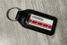 RD 50M White With Red Speed Blocks Leather Keyring Key Fob for Yamaha RD50 M NOS