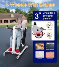 Patient Lift Transfer Chair - Electric Assist Lift Aid for Home Care Use