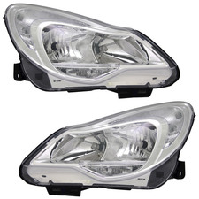 Scheinwerfer Set für Opel Corsa D 2011- LWR Stellmotor Halogen Chrom