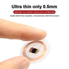 5/10pcs CUID NFC Tag 25mm Rewritable Transparent Coin Card NFC Label