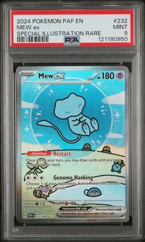 Pokémon Mew EX 232/091 SIR PSA 9 “Bubble Mew” Paldean Fates Special Illustration
