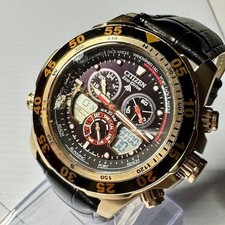 Citizen Promaster C660-S067634 World Time Eco Drive Solar Mens Watch Auth Works