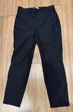 Nine West Slim Ankle High Rise Size 14 Women’s pants Black White Checkered Print