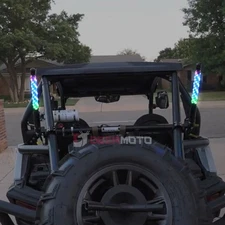 For Polaris RZR XP 1000 900 800 2X 1FT RGB LED Whip Light Spiral Chasing Lights