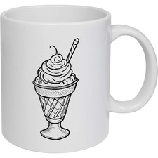 11oz (320ml) 'Ice Cream Sundae' Ceramic Mug / Cup (MG00077801)