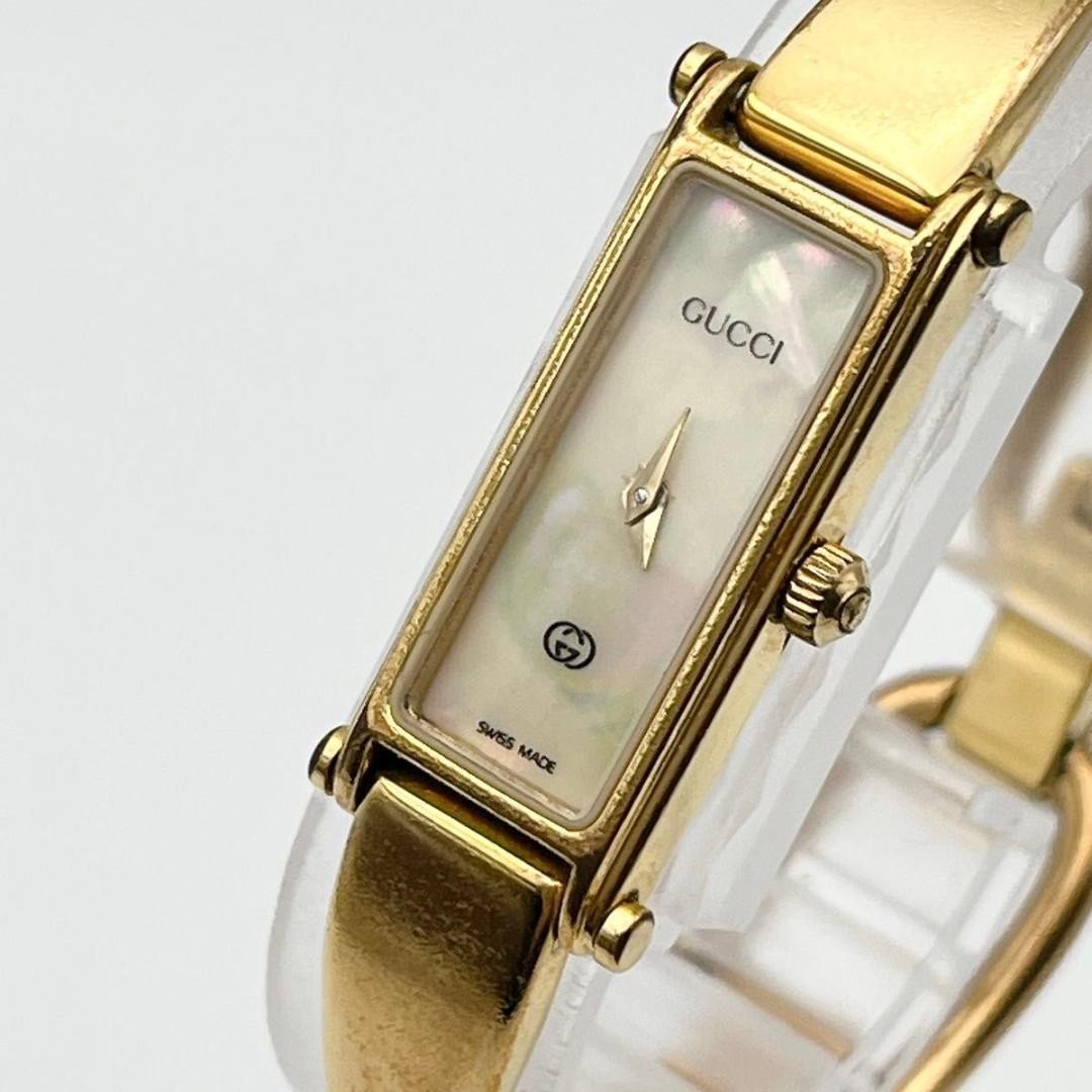 GUCCI レディース 時計 1500 L ゴールド GUCCI 1500L Watch Gold Dial Swiss Rectangle Womens Watch