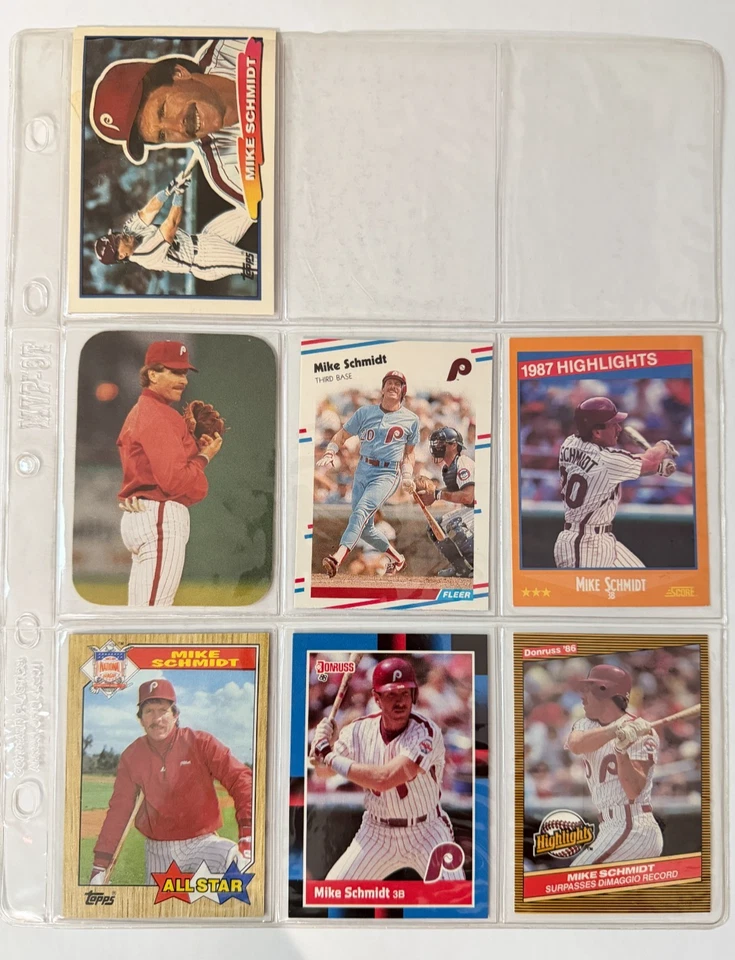 20 世纪 80 年代 60 多张迈克·施密特卡片和纪念品 - 状况良好 — 第 2/4 张图片