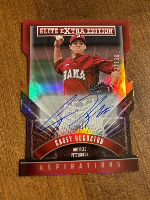 Casey Hughston 2015 Panini Elite Aspirations Die Cut Auto #97 Pirates /100