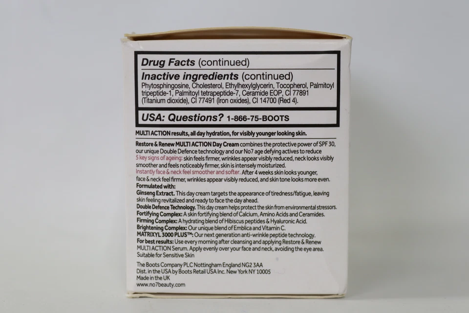 No7 Restore & Renew Day Cream with SPF 30 - 1.69 fl oz (EXP: 12/31/2025) - Image 3 of 4