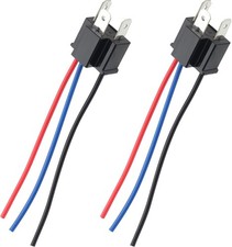 2PCS H4 Headlight Connector with 3-Way Headlight Wiring Harness,Female Headlight