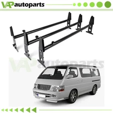 Van Set Roof Ladder Racks Cargo Carrier Square 3 Rails Fits Chevy Dodge Ford GMC