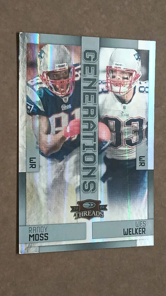 2009-DONRUSS THREADS-RANDY MOSS/WES WELKER GENERATIONS -/100-PATRIOTS - Image 3 of 4