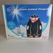 Snow Zone Penguin Snow Tube Inflatable Sled 38" x 25" New in Box Winter Toy