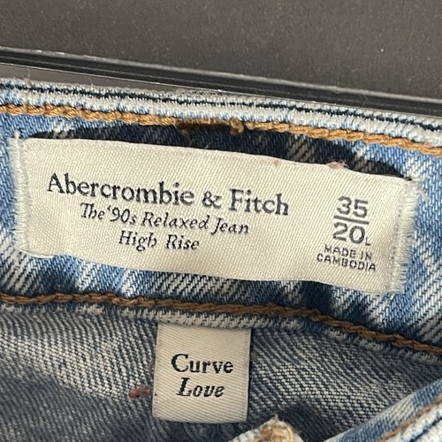 Abercrombie & Fitch Jeans Womens 35/20 Curve Love 90s Relaxed High Rise Straight - Picture 4 of 12