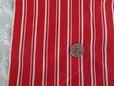 5016. Marcus WHITE STRIPES on RED Craft, Quilting COTTON FABRIC - 44 x 7/8 yd.