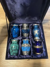 Small Keepsake Cremation Urns for Human Ashes Set of 6 New