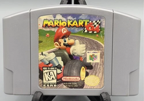 Mario Kart 64 (Nintendo 64, 1997) N64 Authentic Cartridge💯Tested✅ Free Ship🇺🇸