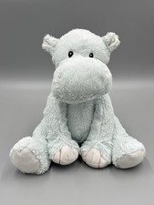 Light Blue Hippo Hippopotamus Floppy Plush 11  Stuffed Animal No Tag
