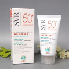 SVR Sun Secure Ecran Mineral Tinted Creme SPF50 2.1oz/60g Exp 04/2027 -dry skin-
