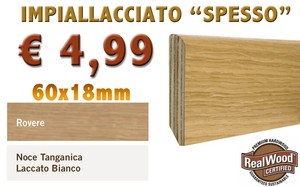 Battiscopa impiallacciato spesso becco di civetta rovere o laccato ... Impiallacciato o laminato