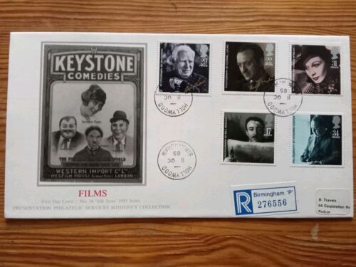 British Film Year PPS FDC No 16 Silk Hollywood CDS Dated 8 October 1985 (VG)