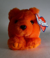 New Swibco Plush Stuffed Puffkins Mango Orange Bear Keychain