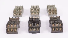 (Lot of 6) Idec SR3B-05 Relay Base Socket Din Mount Screw Type