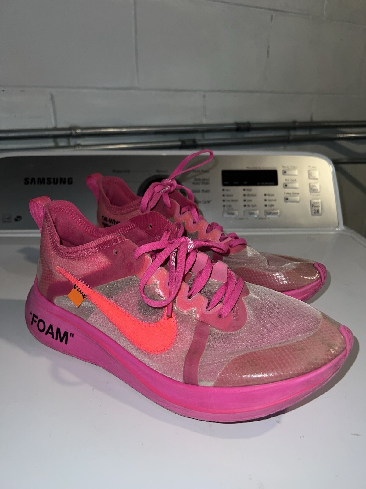 OFF WHITE X NIKE Nike Zoom Fly x Off White: The 10 Tulip Racer Pink AJ4588 600 da uomo taglia 10 5