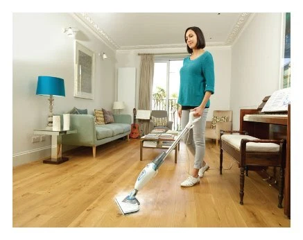 Black & Decker Lava pavimenti a vapore 1600W STEAM MOP Bianco FSM1616 QS - Immagine 3 di 4