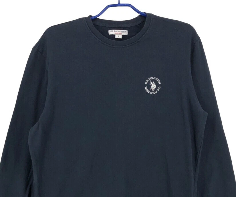 US POLO ASSN Suéter De Cuello Redondo Azul Para Hombre Talla L - Imagen 3 de 4