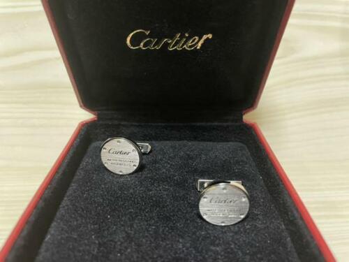 Cartier C2 Happy Birthday SV925 Square Cufflinks Silver Men's